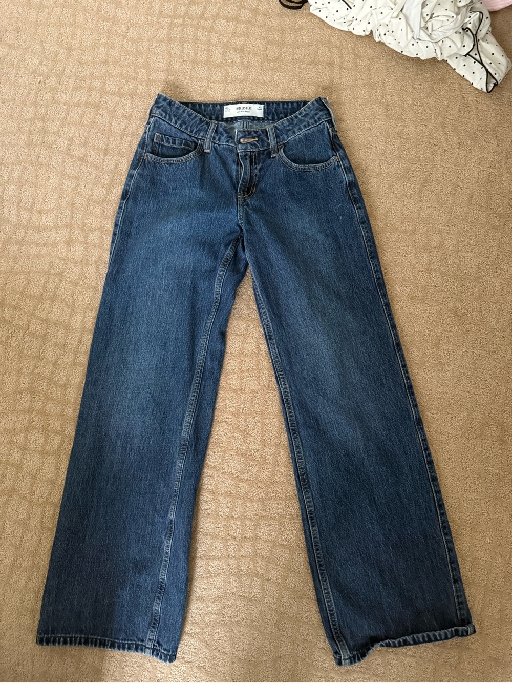 Hollister Dark Blue Low Rise Baggy Jeans